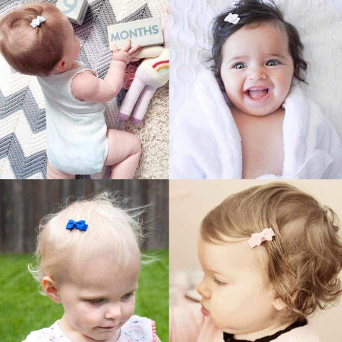 Tiny Tuxedo Bows 5 Pack Snap Clips
