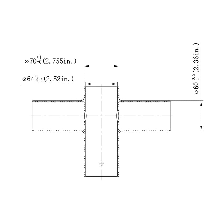 Twin Spoke 180° Tenon Adapter Dimensions