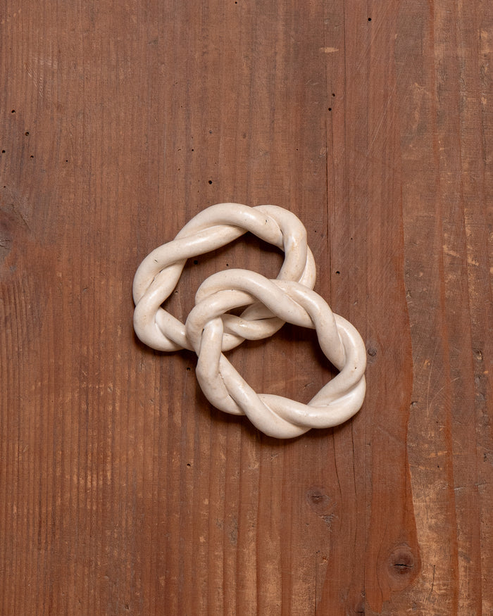 Twist Stoneware Napkin Rings S/2