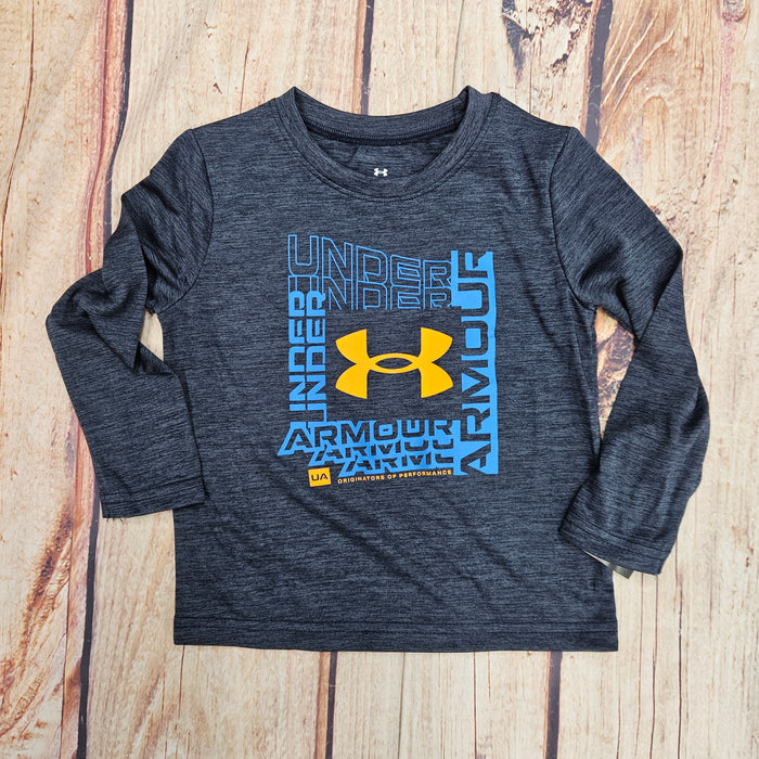 UNDER ARMOUR LOGO FRAME TWIST L/S TEE NAVY