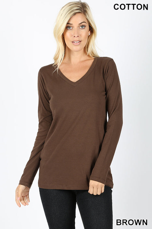 V-Neck Long Sleeve Shirt