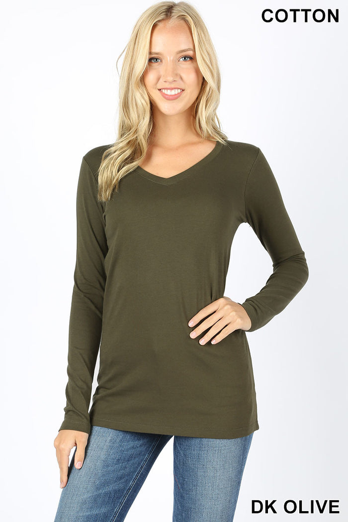 V-Neck Long Sleeve Shirt