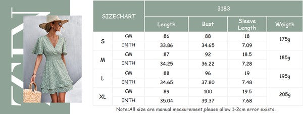 V Neck Summer Mid Length Dress
