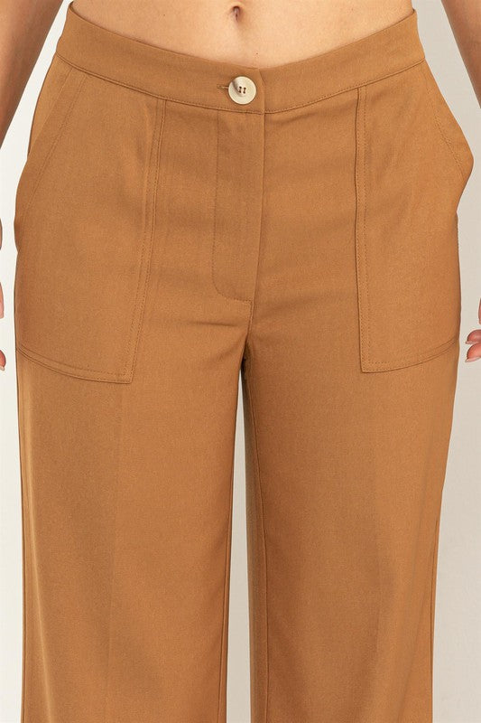 VICTORIA HIGH WAIST CUFFED PANTS