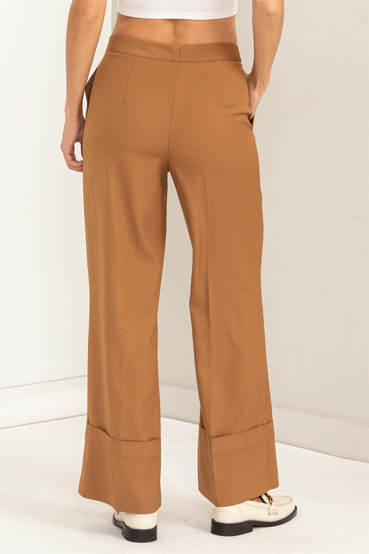 VICTORIA HIGH WAIST CUFFED PANTS